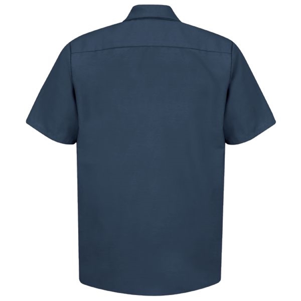 Workwear Outfitters Men's Short Sleeve Indust. Work Shirt Navy, Large SP24NV-SS-L